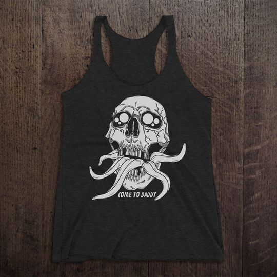 COME TO DADDY  Triblend Racerback Tank
