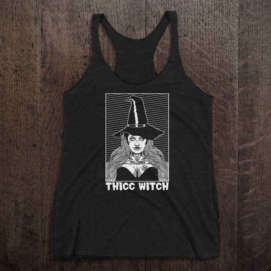 THICC WITCH  Triblend Racerback Tank
