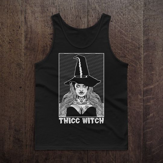 THICC WITCH  Black  Tank Top