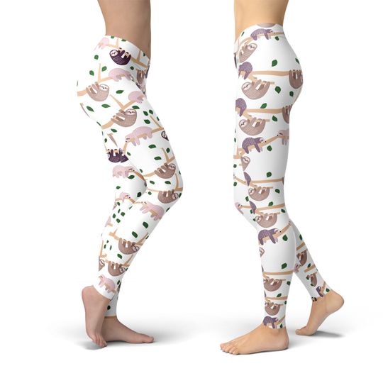 Sloth Leggings, Gift for Women