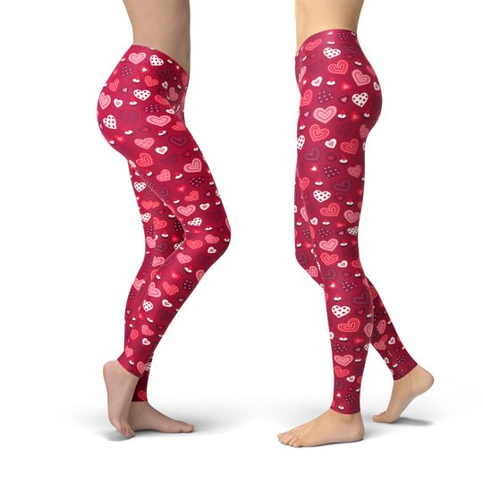 Valentine's Day Leggings, Gift for Women