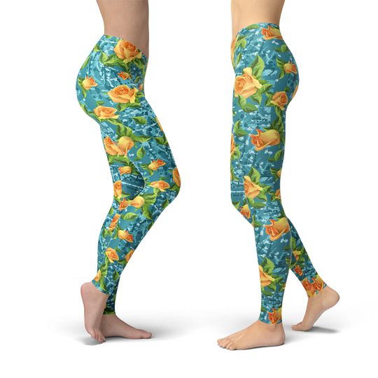 Rose Leggings, Gift for Women
