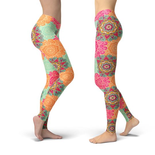Mandala Yoga Leggings, Gift for Women