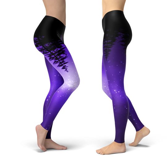 Galaxy Forest Leggings, Gift for Women