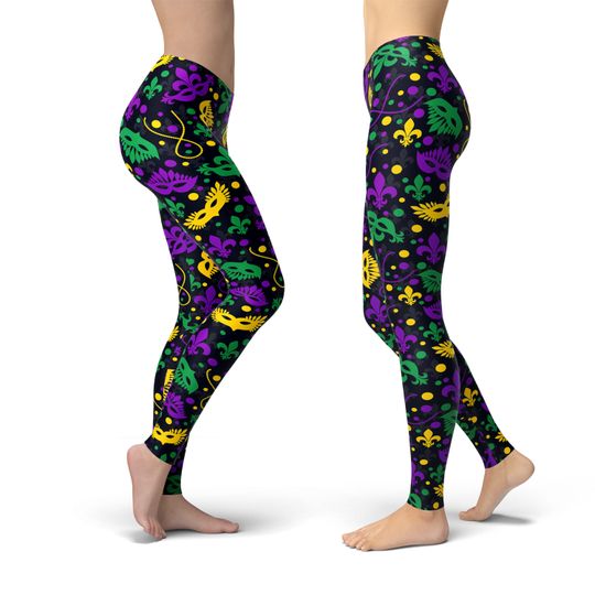 Mardi Gras Leggings, Leggings Gift for Women