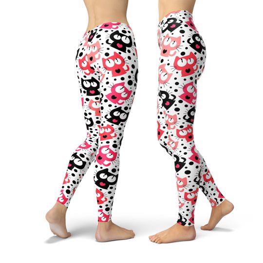 Cat Leggings For Women, Crazy Cat Lady Cat Tights, Great For Yoga Pants, Yoga Wear, Sports Leggings, Workout Leggings or Printed Leggings