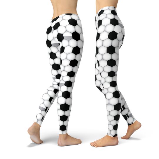 Football Leggings, Soccer Leggings, Sports Leggings, Unique Printed Leggings, Leggings for Women, Workout Leggings, Yoga Pants, Yoga Capris
