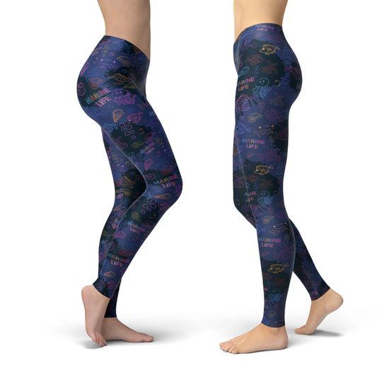 Ocean Life Leggings, Gift for Women