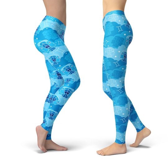 Gemini Zodiac Leggings, Gift for Women