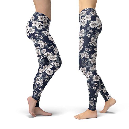 Floral Leggings, Gift for Women