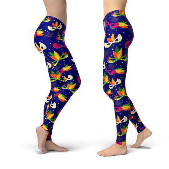 Mardi Gras Leggings, Gift for Women