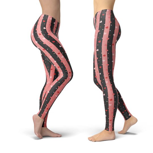 Rose Heart leggings for valentines day, valentines leggings, valentines gifts for her