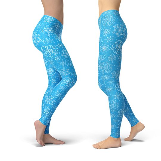 Snowflake Christmas Winter Leggings, Gift for Women