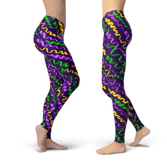 Mardi Gras Leggings, Gift for Women