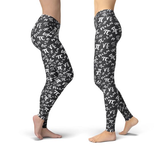 Pi Day Leggings for women, Pi Day Yoga Pants, Math Leggings, Math Teacher Gift, Science Leggings