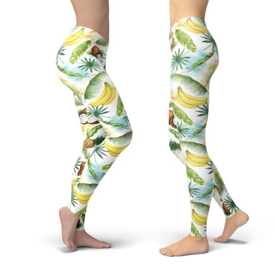 Tropical Fruit Leggings, Gift for Women