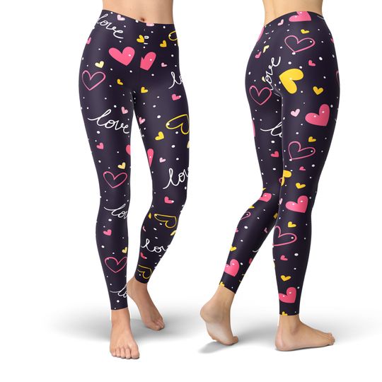 Valentine's Day Leggings, Gift for Women
