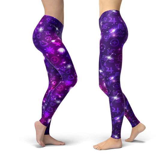 Celestial Stars Leggings, Astronomy Leggings, Gift for Women