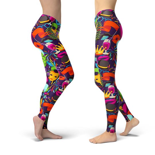 Mardi Gras Leggings, Leggings Gift for Women