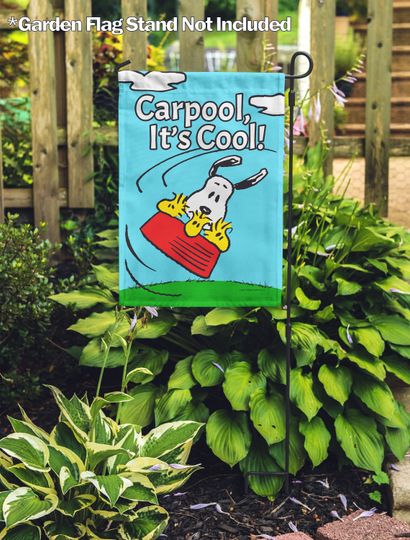 PEANUTS, PEANUTS Carpool, It's Cool Garden Flag