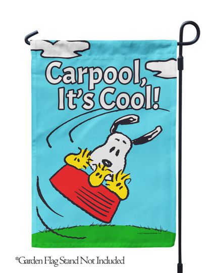 PEANUTS, PEANUTS Carpool, It's Cool Garden Flag
