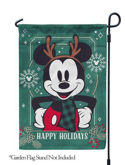 Disney Reindeer Holiday Mickey Garden Flag