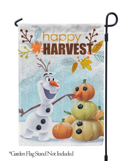 Disney Happy Harvest Olaf Garden Flag
