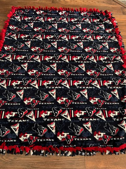 Houston Texans Two-Piece Hand-Tied Woven Blanket