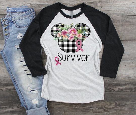 breast cancer survivor disney shirt, survivor disney baseball tee