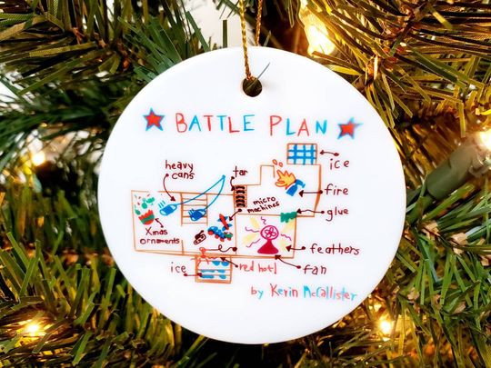 Battle Plan Ornament, Home Alone Ornament, Christmas Ornament