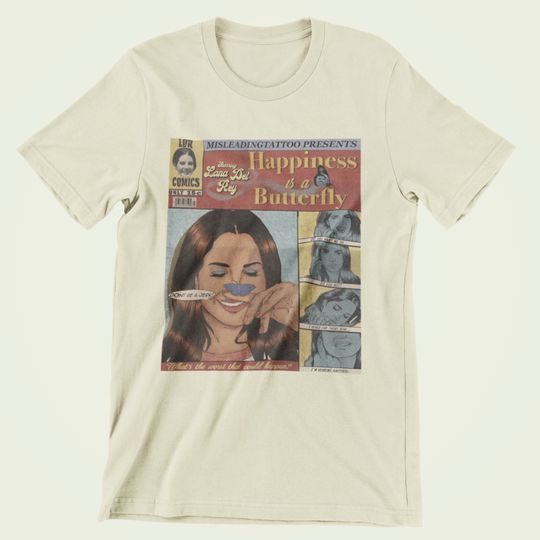 Happiness Is A Butterfly Lana Del Rey Shirt, Lana Del Rey Retro Fan Tee, Music Vintage Inspired Shirt