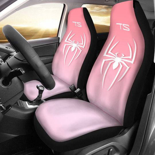 Custom spider man monogram Universal Car Seat Cover Thickened Back, red and blue spider, personalized initials, gift for her, gift for him