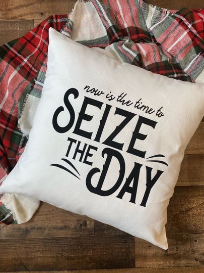 Seize The Day Throw Pillow Cover / Pillowcase / Pillow Sham / Newsies
