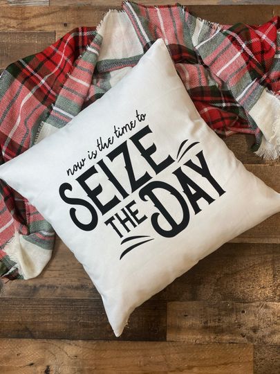 Seize The Day Throw Pillow Cover / Pillowcase / Pillow Sham / Newsies