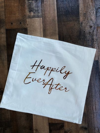Happily Ever After Throw Pillow Cover / Pillowcase / Pillow Sham