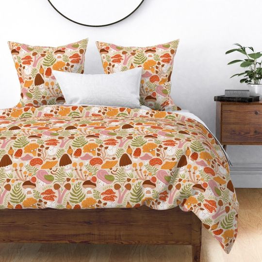 Mushroom Patterns Bedding Set -  Room Decoration