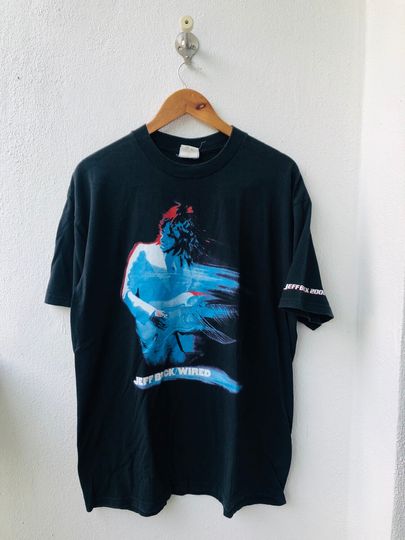 Vintage Original 00's Jeff Beck " Wired Tour 2000 " Jazz Fusion Music The Yardbirds Band T-Shirt