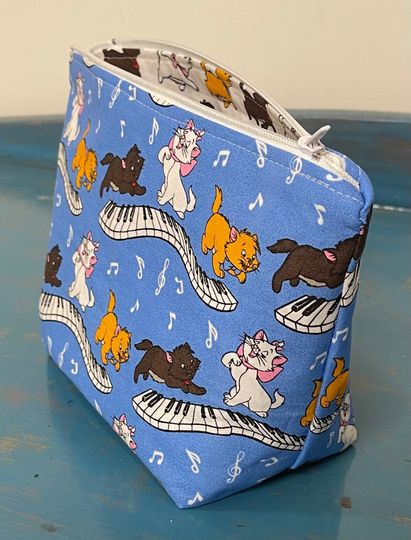 Aristocats cosmetic purse, Disney inspired bag