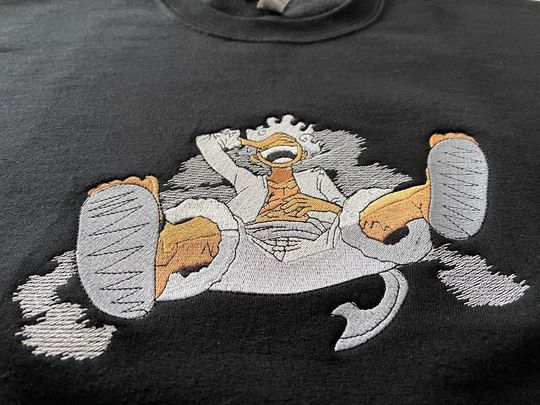 Luffy One Piece Anime Embroidered Sweatshirt