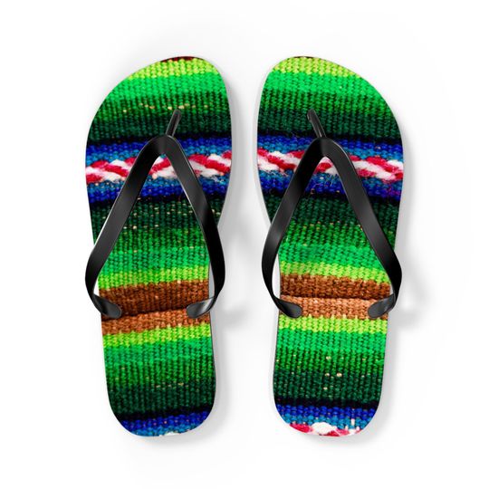 Sherpa Mexican Striped Groovy Flip Flops