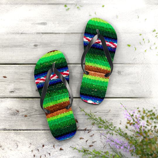 Sherpa Mexican Striped Groovy Flip Flops