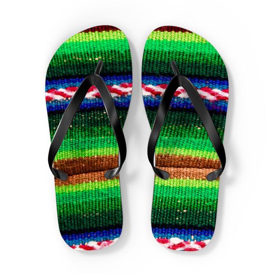 Sherpa Mexican Striped Groovy Flip Flops