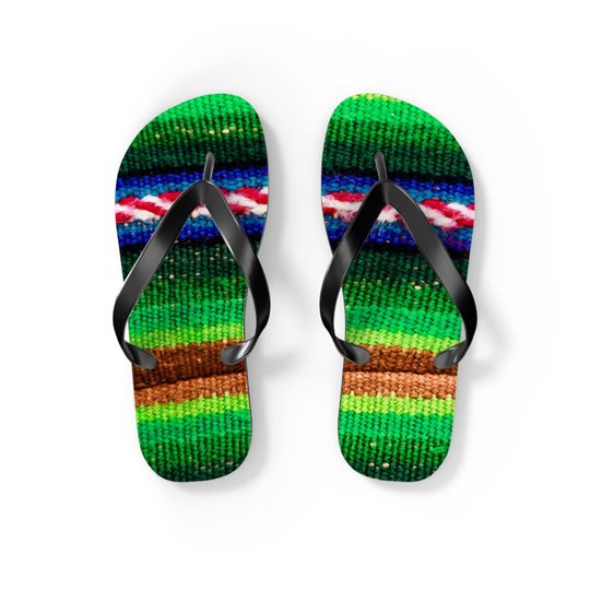 Sherpa Mexican Striped Groovy Flip Flops
