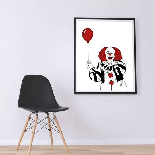 IT Poster, Pennywise Poster, Wall Decor