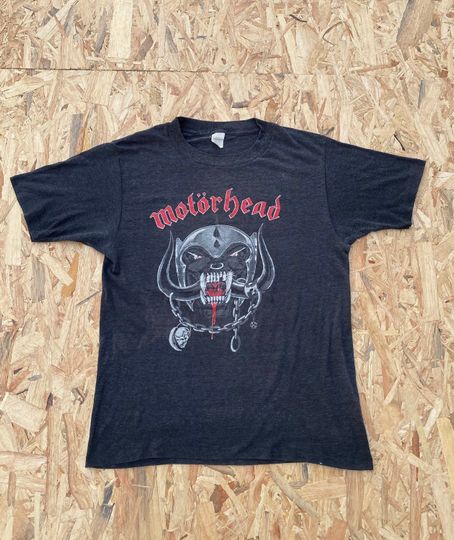 Rare Vintage Motorhead iron fist tour 1982 band t shirt