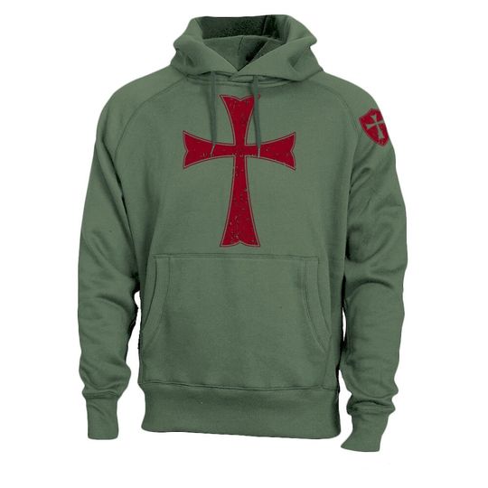 Knights Templar Crusader Cross Men's Hoodie