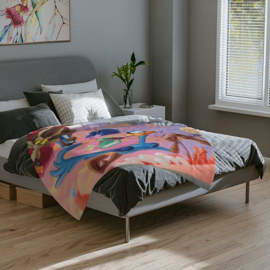 Road Runner and Coyote Fleece Blanket