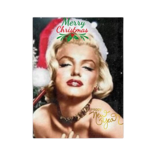 Marilyn Monroe Christmas Fleece Blanket