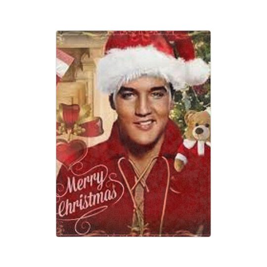 Elvis Presley Fleece Blanket Christmas