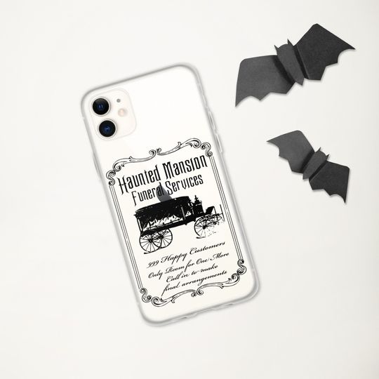 Haunted Mansion Funeral Services Black Print iPhone